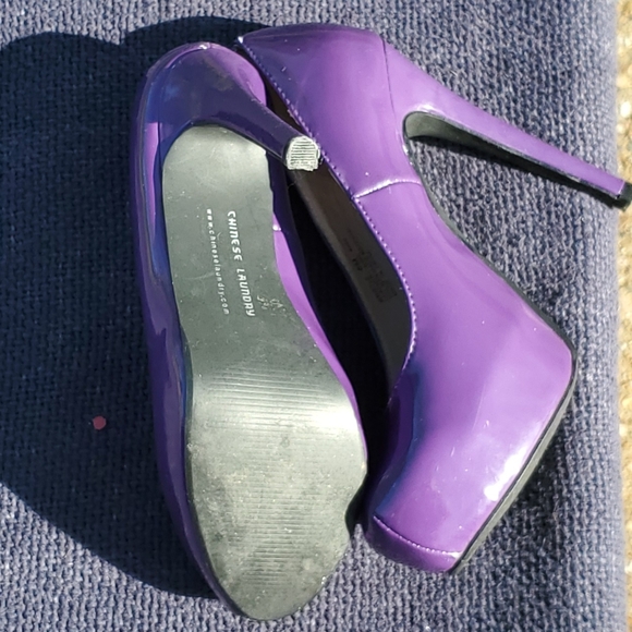 Chinese Laundry purple high heels 6M whistle - Picture 6 of 7